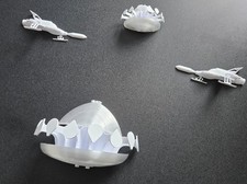 3D Printed Half Model Shado UFO Interceptor Model (unpainted)-2 Sizes Available