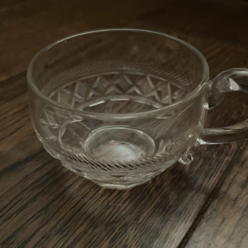 Clear glass miniature cups - 3,