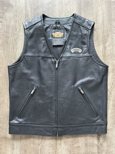 Harley davidson leather vest - davidson,