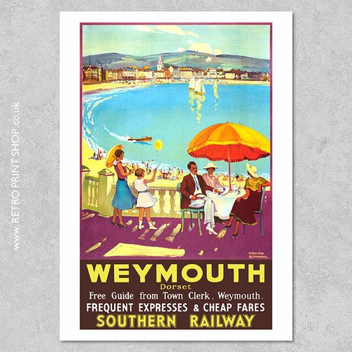 Weymouth poster railway - poster,