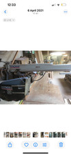Panel saw, bend saw and cross cutter woodworking machines used.