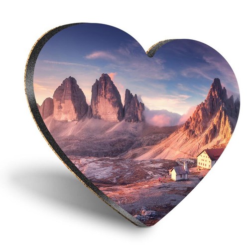 Heart mdf coaster dolomites - mdf,