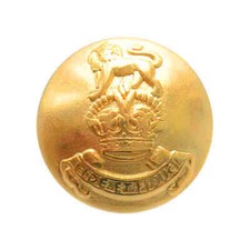 METAL GOLD DOME BRITISH MILITARY LION CROWN CREST BUTTONS Sizes 18mm and  20mm