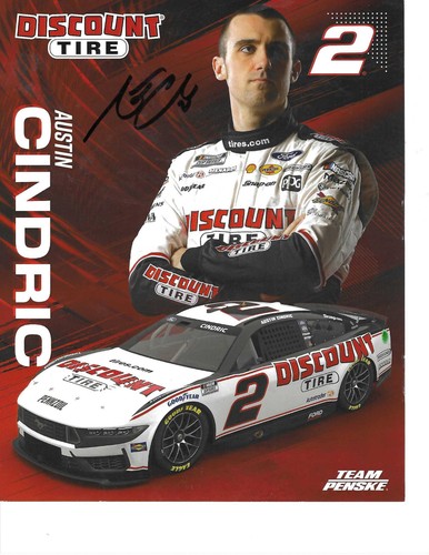 Austin cindric signed 8x10 - cindric,
