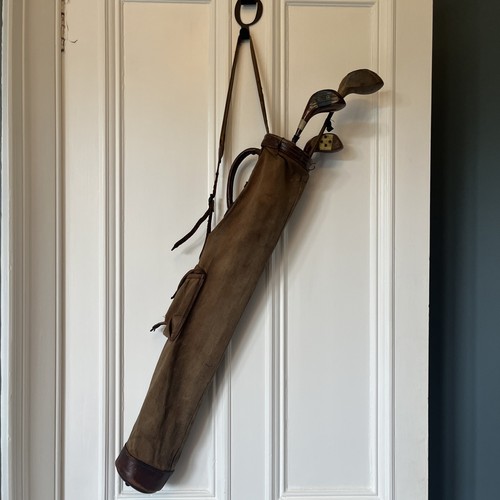 Vintage canvas leather gollf - &,