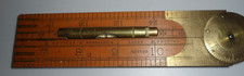 VINTAGE RABONE @ SONS BOXWOOD  RULE WITH LEVEL ATTACHED & PROTRACTOR