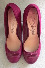 M&S Magenta Pink Suede Heel