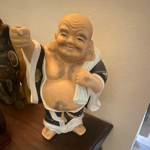 Laughing buddha smiling monk - buddha,