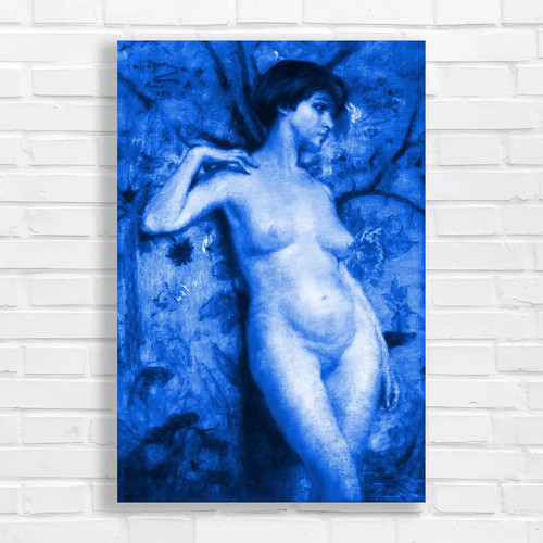 Nude woman ornate flower - nude, in