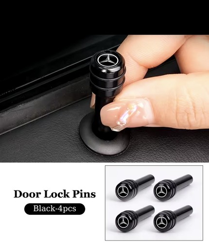 Black mercedes door lock pins - black,
