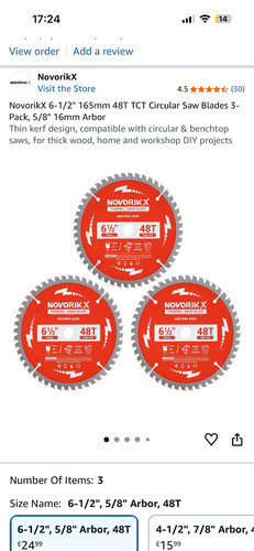 165 circular saw - x, mm