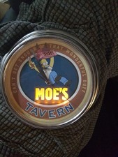The Simpsons light up Moe’s Tavern Wall Clock – Homer Duff Beer  Collectible vgc