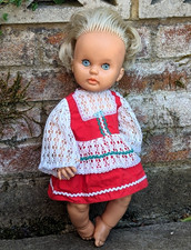 HTF RARE Vtg 1970's Pedigree First Love Drink and Wet Doll 1979 Collector Dress