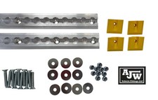 UNWIN low profile Rail (x2) 20" Track Camper Motorhome Van Minibus Seat Yellow