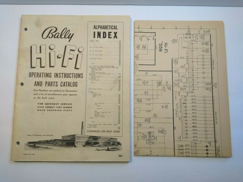 Bally pinball bingo - bally, hi-fi