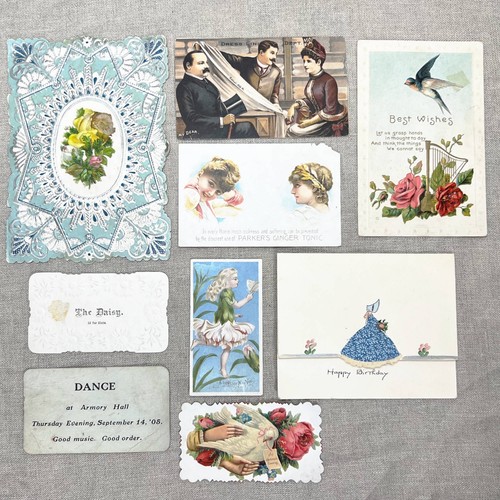 Victorian ephemera cards - victorian,