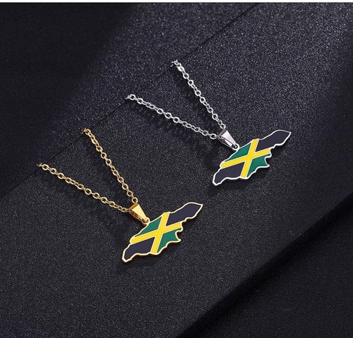 Jamaica flag stainless steal - stainless,