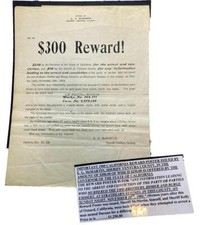 1905 Reward Poster Wanted