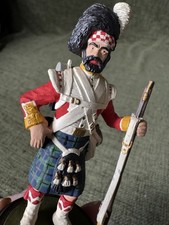 Painted Metal Figure Scottish Military Soldier Vintage M311