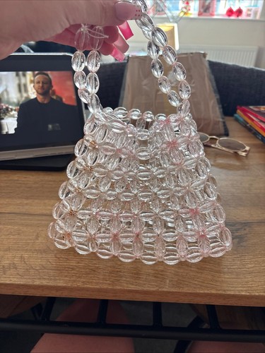 Zara transparent beaded bucket - zara,