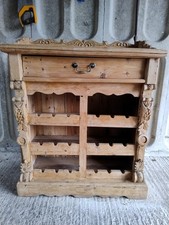 Antique Hand Carved Solid Pine