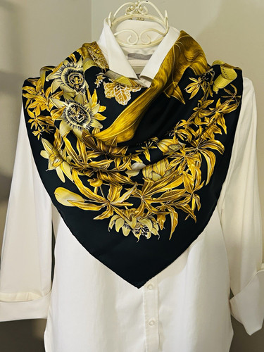 Hermès passiflore silk 90cm - hermès,
