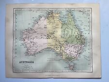 Antique map of Australia 1876