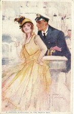 PC LAWSON WOOD, ARTIST SIGNED, A CERTAIN LIVELINESS, Vintage Postcard (b35407)