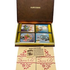 Bridge set in leather box New