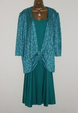 Charal Vintage Ladies Green Dress Jacket 20 Xmas Party Occasion 2 Piece Suit Set