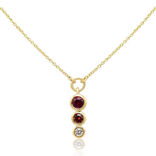 Ruby orange sapphire diamond - ruby,