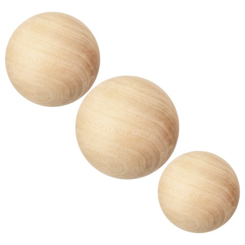 Pcs wood decorative spheres - 3,