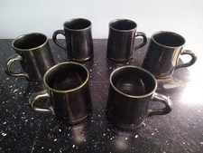 Rare Set of 6 EWENNY POTTERY