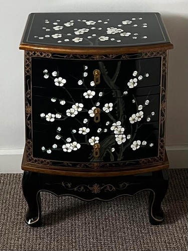 Chinese oriental black lacquer - chinese,
