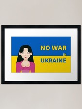 Cartoon sadness girl. No war