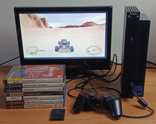 PlayStation 2 PS2 Console Bundle SCPH-39003 Tested Working 7 Games Memory Card