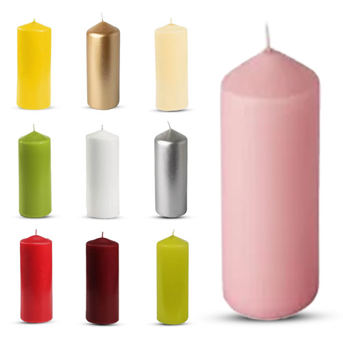 Pillar candles unscented small - pillar,