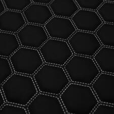Hexagon Quilted 8mm Foam Backed Faux Leather Vehicle Upholstery Fabric
