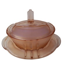 Vintage pink peach Art Deco