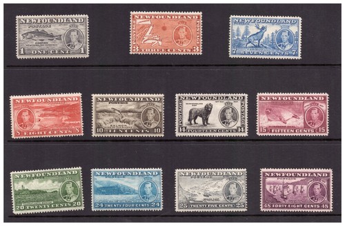 Newfoundland 1937 sg257 - newfoundland, sg257-267
