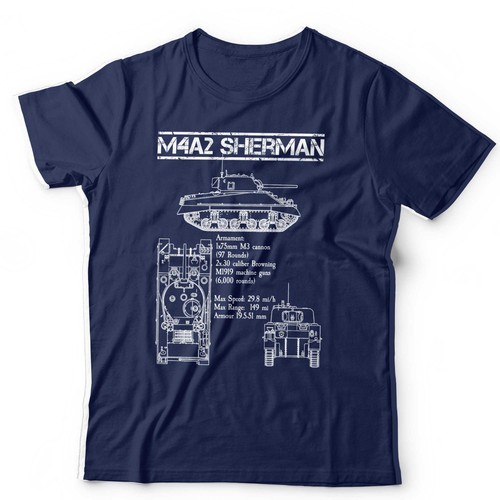 Sherman tank shirt - sherman, t-shirt