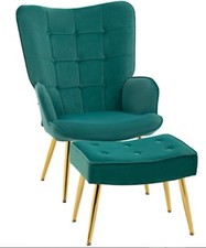 Modern Armchair with Footstool