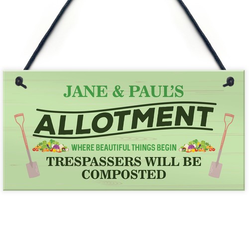 Personalised allotment signs - personalised,
