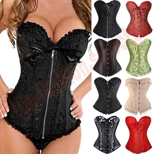 Sexy lace boned bustier - boned,