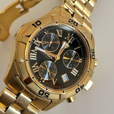 c2015 Women's Gorgeous London Diamond Co L700K Chronograph Watch 10KT GP.30m.