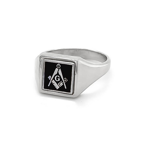 Masonic ring solid - ring, silver