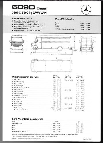 Mercedes benz 609d van - mercedes-benz,