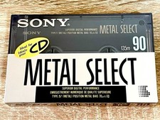 🔝🔝 SONY METAL SELECT 90min. TYPE IV BLANK AUDIO CASSETTE TAPE MADE IN JAPAN