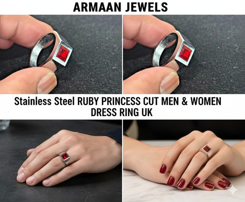 Ring steel platinum - ring, filled