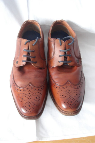 Men brown leather brogues - brown,